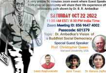 Human Liberation Day – In the Remembrance of Dhamma Chakra Parivartan Day on Oct 22, 2022 at 11am